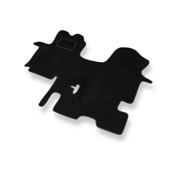 Alfombrillas de Velour adecuadas para Opel Vivaro I Furgoneta (2001-2014) 1+1 - alfombras para coche - Premium color negro