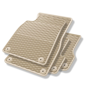 Alfombrillas de goma adecuadas para Audi A7 4G Sportback (2010-2018) - alfombras para coche - beige - 4 unidades
