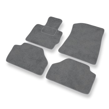 Alfombrillas de Velour adecuadas para BMW X3 II F25 SAV (2010-2017) - alfombras para coche - Premium color gris
