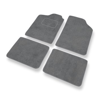 Alfombrillas de Velour adecuadas para Renault Clio I Hatchback (1990-1998) - alfombras para coche - Premium color gris