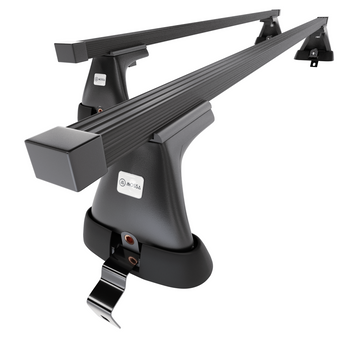 Portaequipajes de techo adecuadas para Skoda Octavia mk III Liftback (2013-2019) - baca negra para coche - barras para techo de coche - sin puntos de montaje - acero