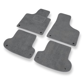 Alfombrillas de Velour adecuadas para Audi A3 II 8P Hatchback, Cabrio, Sportback (2003-2012) - alfombras para coche - Premium color gris