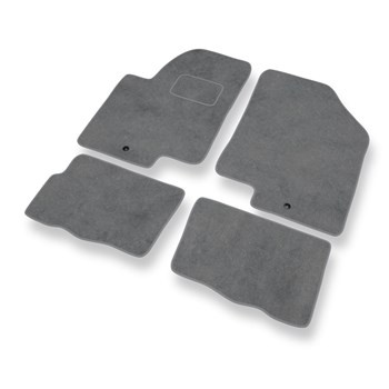 Alfombrillas de Velour adecuadas para Kia Soul SUV (2008-2016) - alfombras para coche - Premium color gris