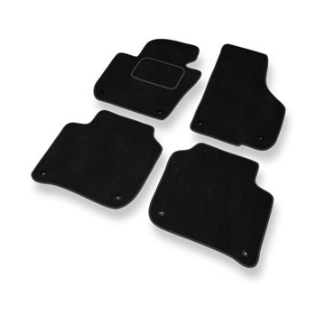 Alfombrillas de Velour adecuadas para Skoda Superb II (2008-2015) - alfombras para coche - Premium color negro