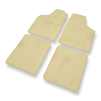 Alfombrillas de Velour adecuadas para Fiat Uno II Hatchback (1989-2002) - alfombras para coche - Premium color beige