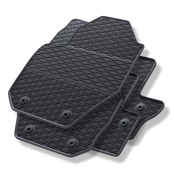Alfombrillas de goma adecuadas para Volvo V60 I Familiar (2010-2018) - alfombras para coche - negro - 4 unidades