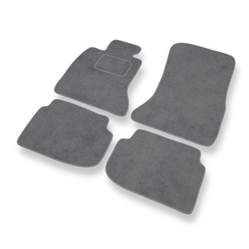 Alfombrillas de Velour adecuadas para BMW 7 V F01/F02 Berlina (2008-2015) - alfombras para coche - Premium color gris