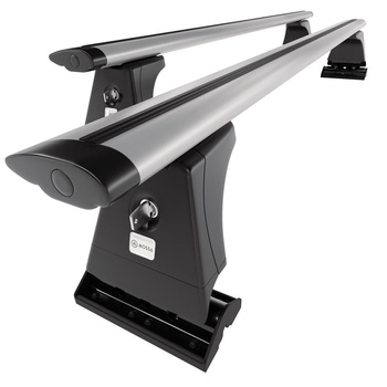 Portaequipajes de techo adecuadas para Peugeot 407 Berlina (2004-2010) - baca plata para coche - barras para techo de coche - puntos de montaje - aluminio