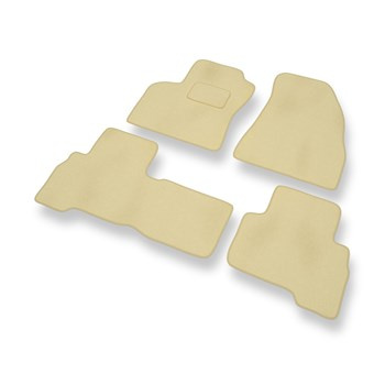 Alfombrillas de Velour adecuadas para Citroen Nemo Furgoneta (2008-2015) - alfombras para coche - Premium color beige