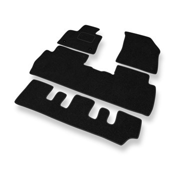 Alfombrillas de fieltro adecuadas para Peugeot 5008 (7-plazas) (2017-2024) - alfombras para coche - color negro