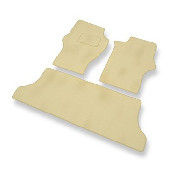 Alfombrillas de Velour adecuadas para Mitsubishi L400 Furgoneta (1994-2007) - alfombras para coche - Premium color beige