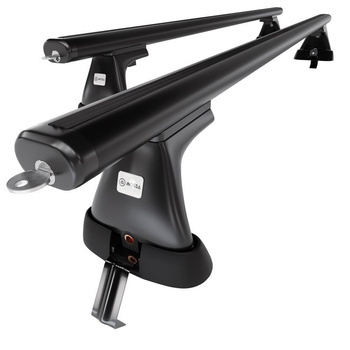 Portaequipajes de techo adecuadas para Nissan Note mk I Monovolumen (2005-2013) - baca negra para coche - barras para techo de coche - sin puntos de montaje - aluminio