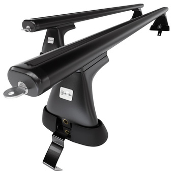 Portaequipajes de techo adecuadas para Skoda Octavia mk II Liftback (2009-2012) - baca negra para coche - barras para techo de coche - sin puntos de montaje - aluminio