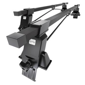 Portaequipajes de techo adecuadas para Citroen C1 Hatchback (2005-2014) - baca negra para coche - barras para techo de coche - sin puntos de montaje - acero