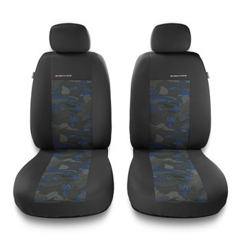 Fundas universales para asientos de coche para Renault Megane I, II, III, IV (1995-2019) - 2UNE-BL