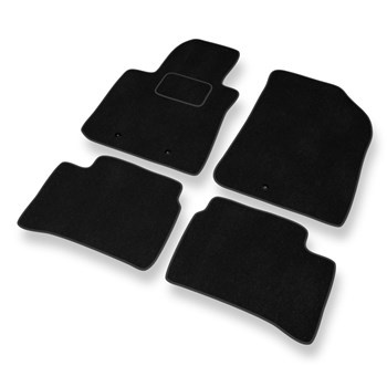 Alfombrillas de Velour adecuadas para Hyundai i10 II Hatchback (2012-2019) - alfombras para coche - Premium color negro