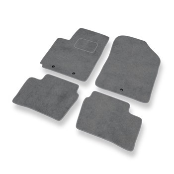 Alfombrillas de Velour adecuadas para Kia Picanto II Hatchback (2011-2016) - alfombras para coche - Premium color gris