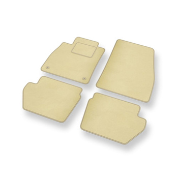 Alfombrillas de Velour adecuadas para Ford Fiesta VIII Hatchback (2017-2023) - alfombras para coche - Premium color beige