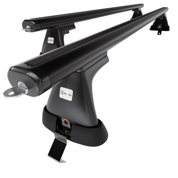 Portaequipajes de techo adecuadas para Skoda Fabia mk III Hatchback (2015-2021) - baca negra para coche - barras para techo de coche - sin puntos de montaje - aluminio