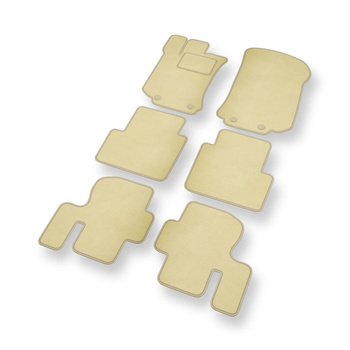 Alfombrillas de Velour adecuadas para Mercedes-Benz Classe R W251 Furgoneta (2005-2012) - alfombras para coche - Premium color beige