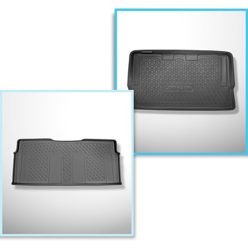 Conjunto de alfombrilla para maletero y alfombrillas para el interior del coche TPE para: Mercedes-Benz Classe V W447 Furgonetaeta (06.2014-....) - versión larga (distancia entre ejes 3.200 mm, longitud del coche 5.140 mm); tras la tercera fila de asiento