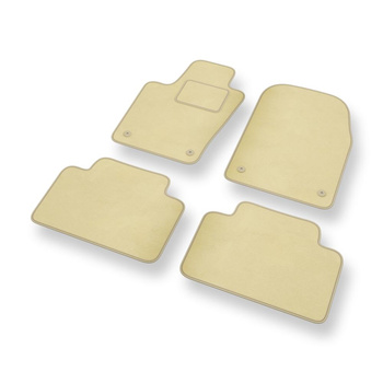 Alfombrillas de Velour adecuadas para Jeep Grand Cherokee IV SUV (2010-2021) - alfombras para coche - Premium color beige