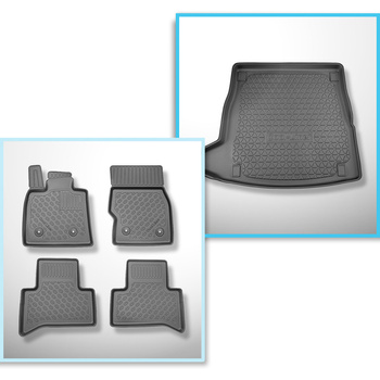 Conjunto de alfombrilla para maletero y alfombrillas para el interior del coche TPE para: Alfa Romeo Stelvio 949 SUV (01.2017-....) - sin subwoofer