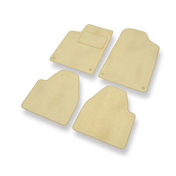 Alfombrillas de Velour adecuadas para Peugeot 607 Berlina (1999-2010) - alfombras para coche - Premium color beige