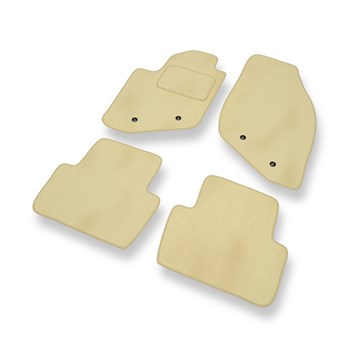 Alfombrillas de Velour adecuadas para Volvo V70 II Familiar (2000-2007) - alfombras para coche - Premium color beige