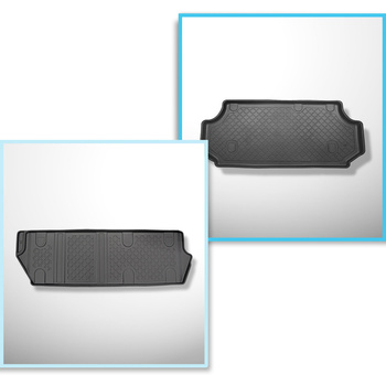 Conjunto de alfombrilla para maletero y alfombrillas para el interior del coche TPE para: Mercedes-Benz Vito BASE Tourer (10.2014-....) - tras la tercera fila de asientos; versión larga (distancia entre ejes 3.200 mm, longitud del coche 5.140 mm); sedili 