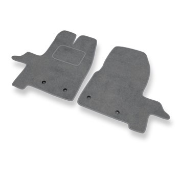 Alfombrillas de Velour adecuadas para Ford Transit Custom Furgoneta (2012-2023) - alfombras para coche - Premium color gris