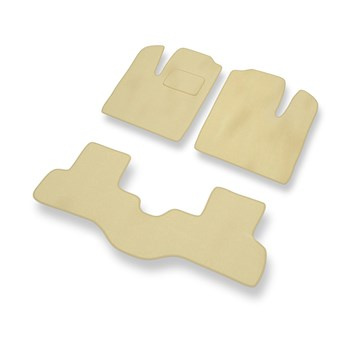 Alfombrillas de Velour adecuadas para Fiat Doblo I Furgoneta (2000-2011) - alfombras para coche - Premium color beige
