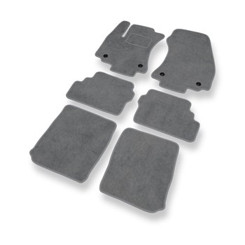 Alfombrillas de Velour adecuadas para Opel Zafira A Monovolumen (1999-2005) - alfombras para coche - Premium color gris