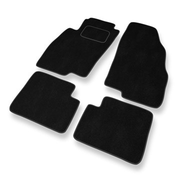 Alfombrillas de Velour adecuadas para Fiat Grande Punto Hatchback, Furgoneta (2005-2012) - alfombras para coche - Premium color negro