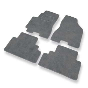 Alfombrillas de Velour adecuadas para Hyundai Tucson I SUV (2004-2010) - alfombras para coche - Premium color gris