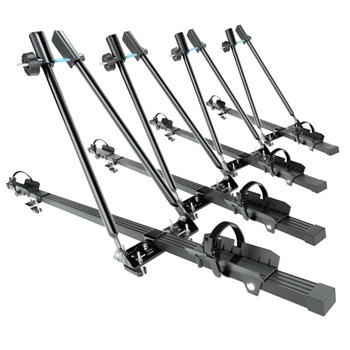 4x Portabicicletas de techo, Soporte para bicicletas para el techo del coche con barra de acero - 4xM-04