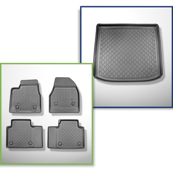 Conjunto de alfombrilla para maletero y alfombrillas para el interior del coche TPE para: Aiways U5 SUV (12.2020-....)