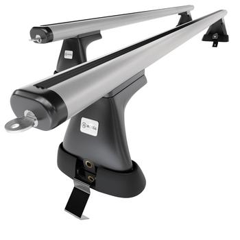 Portaequipajes de techo adecuadas para Ford Focus mk III Hatchback (2011-2018) - baca plata para coche - barras para techo de coche - sin puntos de montaje - aluminio