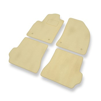 Alfombrillas de Velour adecuadas para Mazda 2 I Hatchback (2003-2007) - alfombras para coche - Premium color beige