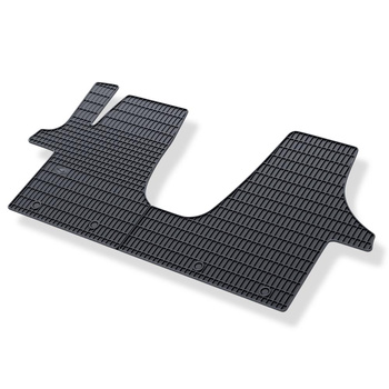Alfombrillas de goma adecuadas para Volkswagen Transporter T5, T6 Caravelle (2003-2023) - alfombras para coche - negro