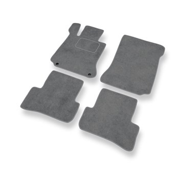Alfombrillas de Velour adecuadas para Mercedes-Benz Classe C W204 Familiar, Berlina (2007-2014) - alfombras para coche - Premium color gris