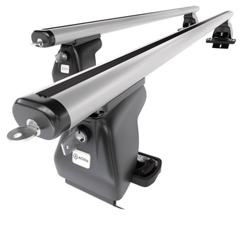 Portaequipajes de techo adecuadas para Renault Captur I SUV (2013-2019) - baca plata para coche - barras para techo de coche - sin puntos de montaje - aluminio