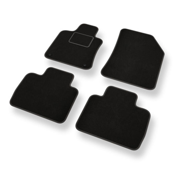 Alfombrillas de Velour adecuadas para Peugeot 508 II Berlina, SW (2018-....) - alfombras para coche - Premium color negro