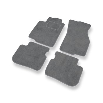 Alfombrillas de Velour adecuadas para Mitsubishi Colt V Hatchback (1996-2004) - alfombras para coche - Premium color gris