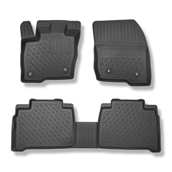 Alfombrillas de TPE adecuadas para Ford S-Max II Monovolumen (09.2015-2023) - 5 o 7 plazas; sin la tercera fila - alfombras para coche