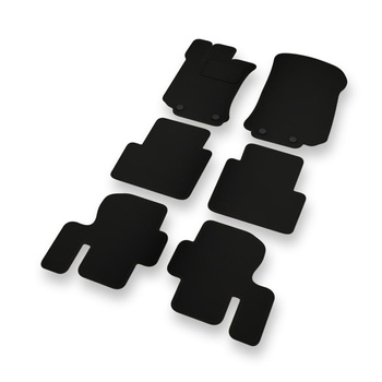 Alfombrillas de fieltro adecuadas para Mercedes-Benz Classe R W251 Furgoneta (2005-2012) - alfombras para coche - color negro