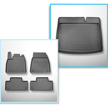Conjunto de alfombrilla para maletero y alfombrillas para el interior del coche TPE para: Renault Megane E-Tech Hatchback (06.2022-....)