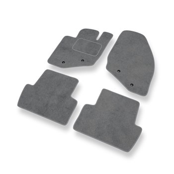 Alfombrillas de Velour adecuadas para Volvo S80 I Berlina (1998-2006) - alfombras para coche - Premium color gris