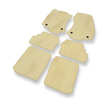 Alfombrillas de Velour adecuadas para Opel Zafira A Monovolumen (1999-2005) - alfombras para coche - Premium color beige