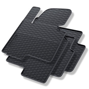 Alfombrillas de goma adecuadas para Kia Sportage III SUV (2010-2016) - alfombras para coche - negro - 4 unidades